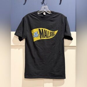Madison Mallards baseball Black and Yellow Graphic Tee Size M